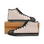 peanuts texture pattern Women's High Top Shoes Black