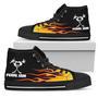 Pearl Jam High Top Shoes Flame Sneakers For Music Fan