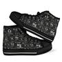 Periodic Table Science Print Pattern Men Women's High Top Shoes