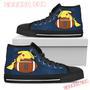 Pikachu Laying On Ball Detroit Tigers High Top Shoes Sport Sneakers