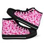 Pink Ribbon Breast Cancer Awareness Men Women's High Top Shoes