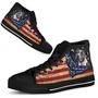 Pitbull American Flag Independence Day High Top Shoes