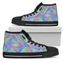 Psychedelic Holographic Trippy Print Men's High Top Shoes
