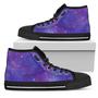 Purple Stardust Cloud Galaxy Space Print Men's High Top Shoes