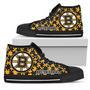 Puzzle Logo With Boston Bruins High Top Shoes