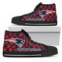 Puzzle Logo With New England Patriots High Top Shoes