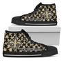 Puzzle Logo With New Orleans Saints High Top Shoes