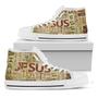 Religious Word Of God Print White High Top Shoes