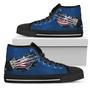 Scratch Of The Wolf Columbus Blue Jackets High Top Shoes