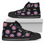 Script Logo Pattern Chicago Cubs High Top Shoes