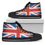 Silky Union Jack British Flag Print Men's High Top Shoes