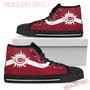 Simple Van Sun Flame Cincinnati Reds High Top Shoes Sport Sneakers