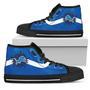 Simple Van Sun Flame Detroit Lions High Top Shoes