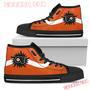 Simple Van Sun Flame Philadelphia Flyers High Top Shoes Sport Sneakers