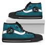 Simple Van Sun Flame San Jose Sharks High Top Shoes