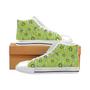 Slices of Lime design pattern Men's High Top Shoes White