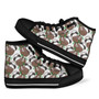 Sloth Bamboo Pattern Print Men Women's High Top Shoes