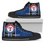 Steaky Trending Fashion Sporty Texas Rangers High Top Shoes