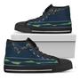 Stock Candlestick And Indicators Print Black High Top Shoes
