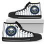 Straight Line With Deep Circle Buffalo Sabres High Top Shoes