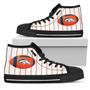 Straight Line With Deep Circle Denver Broncos High Top Shoes