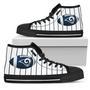 Straight Line With Deep Circle Los Angeles Rams High Top Shoes