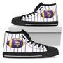 Straight Line With Deep Circle Minnesota Vikings High Top Shoes