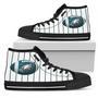 Straight Line With Deep Circle Philadelphia Eagles High Top Shoes