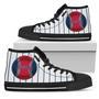 Straight Line With Deep CircleAtlanta Braves High Top Shoes