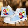 Super Mario Character Game Design For Lovers Gift For Fan Custom Canvas High Top Shoes