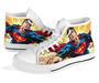 Superman Sneakers Comic High Top Shoes Fan Gift