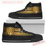 The Shield Pittsburgh Pirates High Top Shoes Sport Sneakers