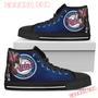 Thor Head Beside Minnesota Twins High Top Shoes Sport Sneakers