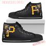 Thor Head Beside Pittsburgh Pirates High Top Shoes Sport Sneakers