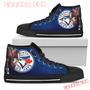 Thor Head Beside Toronto Blue Jays High Top Shoes Sport Sneakers