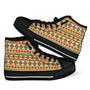 Tribal Native American Aztec Indians Navajo Print Men Women's High Top Shoes