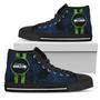 Triple Stripe Bar Dynamic Seattle Seahawks High Top Shoes