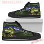 Turtle Seattle Seahawks Ninja High Top Shoes Sport Sneakers