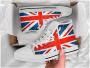 UK Flag High Top Shoes For Women, Shoes For Men Custom Shoes White