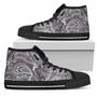 Umber Floral Bohemian Pattern Print Women's High Top Shoes