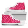 Valentine'S Day Geometric Heart Print White High Top Shoes
