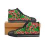 Watermelon Pattern Theme Women's High Top Shoes Black