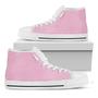 White And Pink Zigzag Pattern Print White High Top Shoes