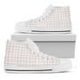 White Halloween Tattersall Pattern Print White High Top Shoes