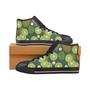 Whole sliced kiwi leave and flower Men's High Top Shoes Black