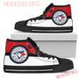 Bright Colours Open Sections Great Logo Toronto Blue Jays High Top Shoes Sport Sneakers