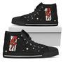 David Bowie We Can Be Heroes Just For One Day Black Lover Shoes Gift For Fan High Top Shoes For Men And