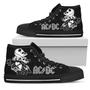 Jack Skellington Christmas Acdc Design Art For Fan Sneakers Black High Top Shoes For Men And Women