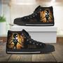 Jack Skellington Nightmare Before Christmas Design Art For Fan Sneakers Black High Top Shoes For