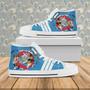 Looney Tunes Cartoon Blue Design Art For Fan Sneakers Black High Top Shoes For Men And Women